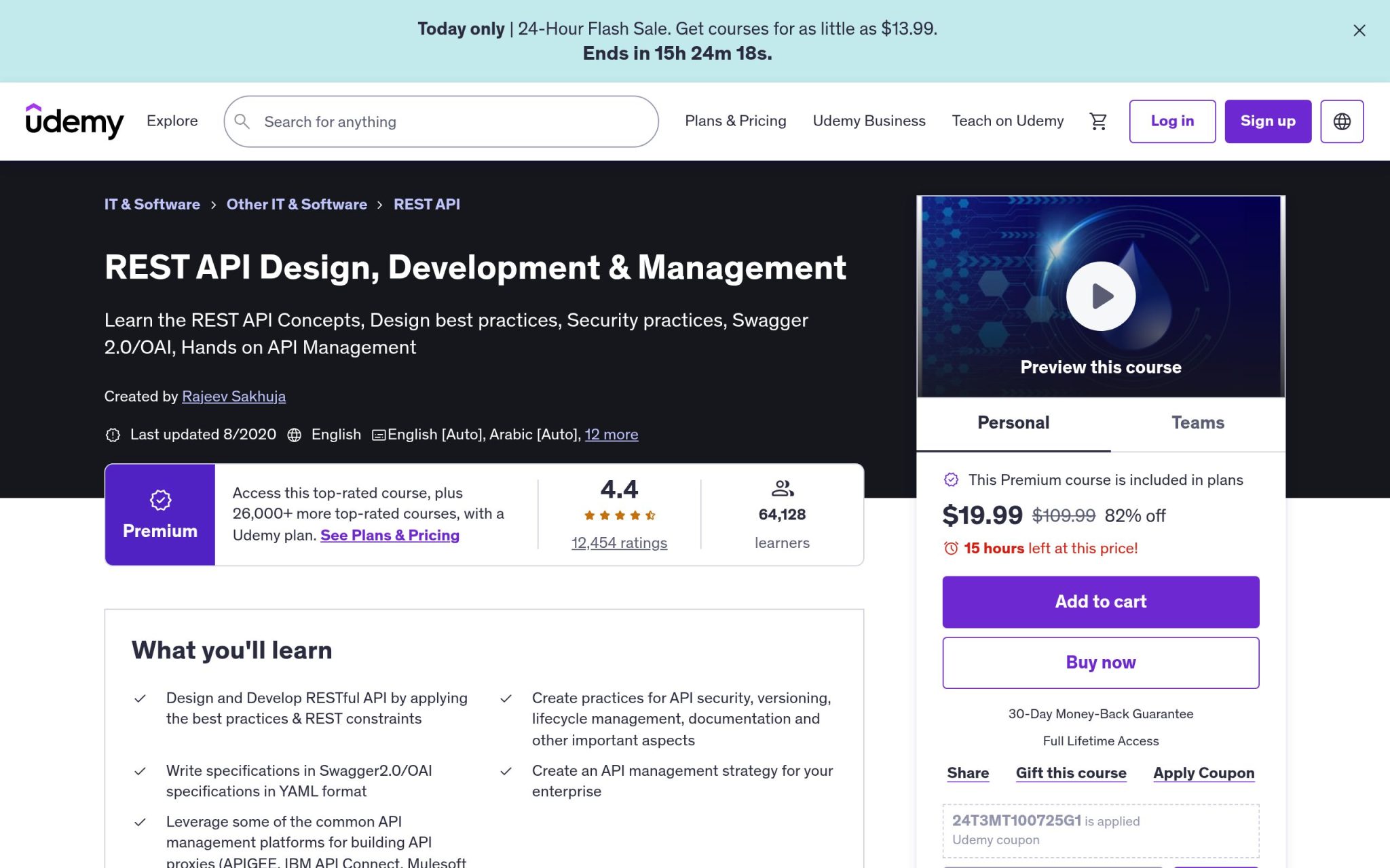 REST API Design, Development & Management - Udemy