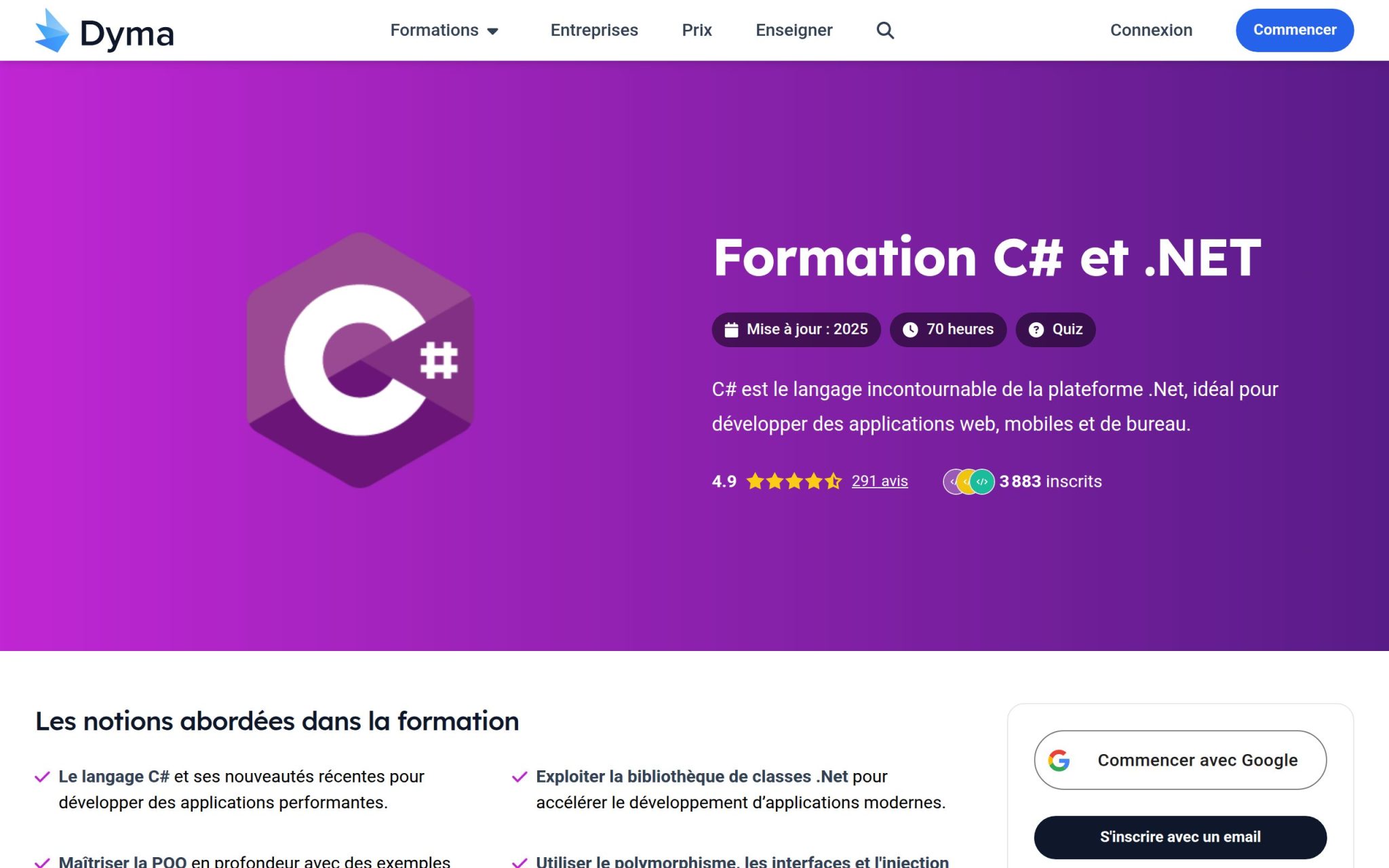 Formation C# et .NET - Dyma