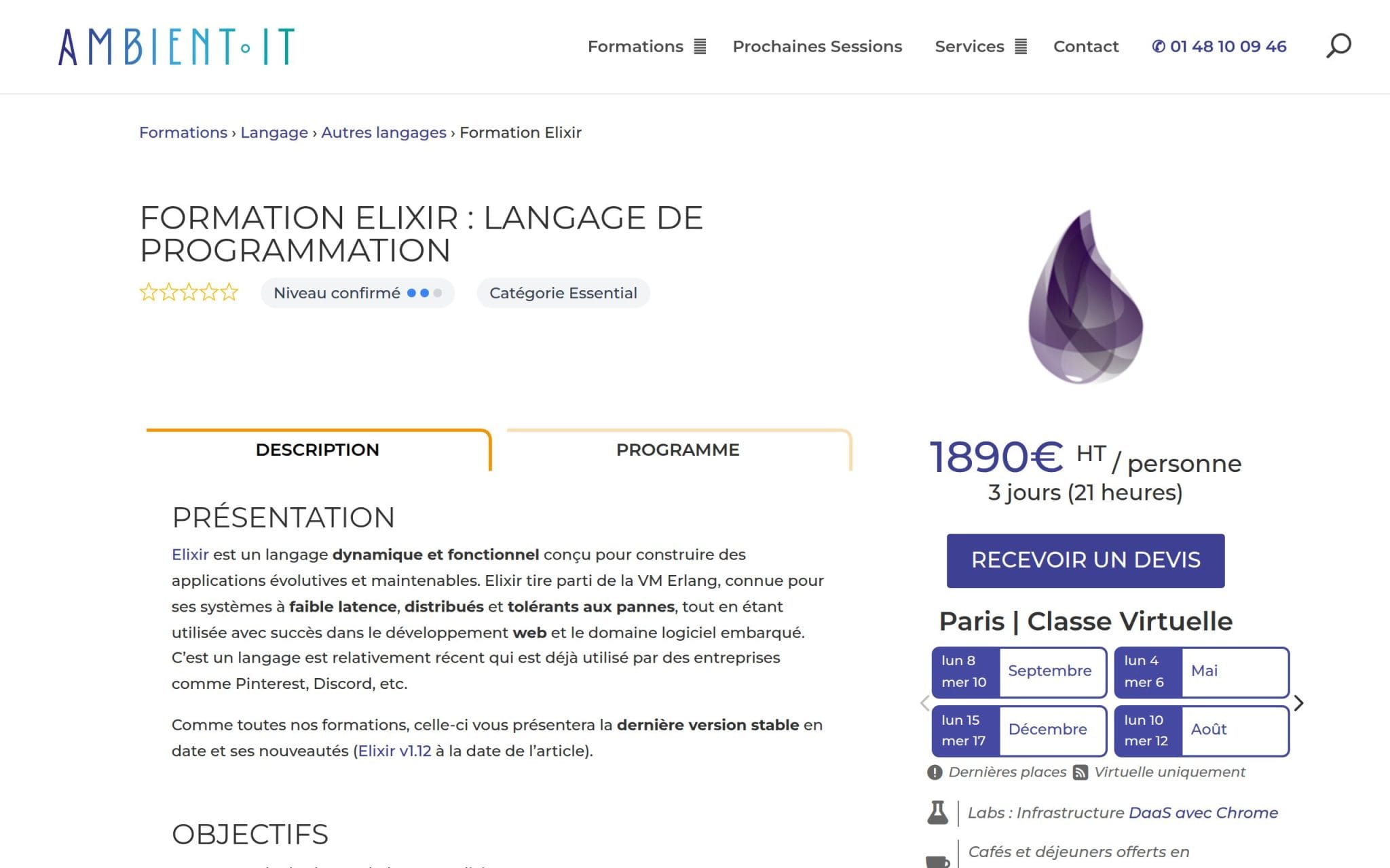 Formation Elixir : Langage de programmation - Ambient IT