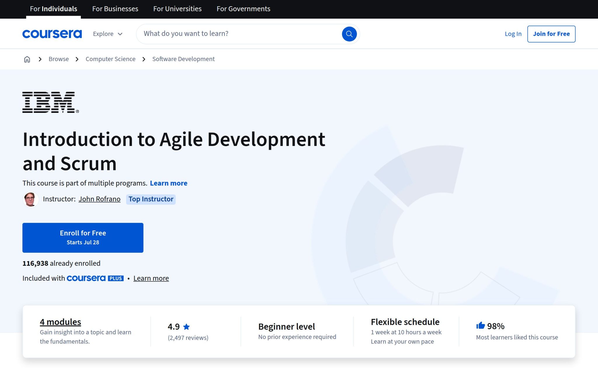 Introduction au Développement Agile et à Scrum - Coursera