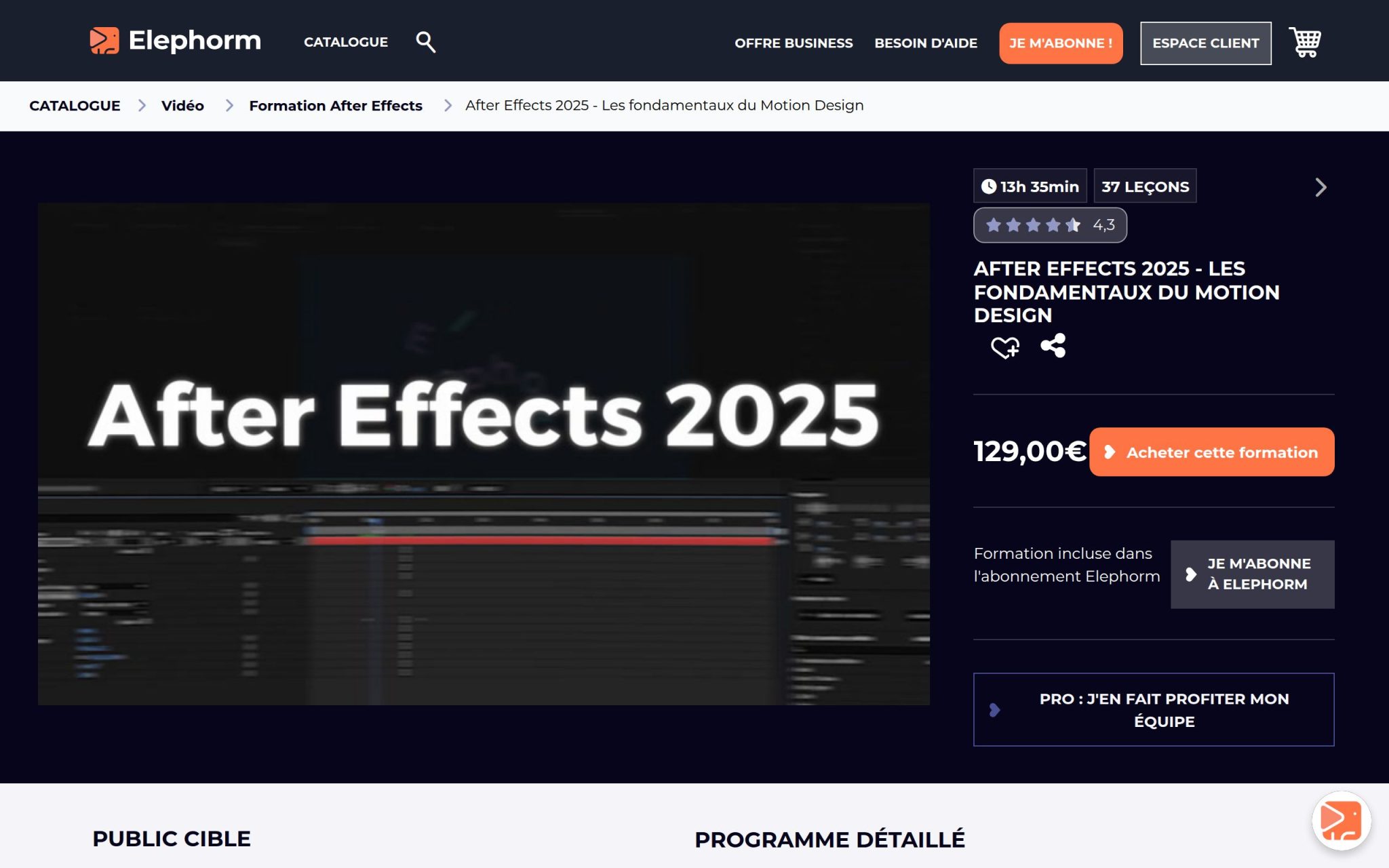 After Effects 2025 - Les fondamentaux du Motion Design - Elephorm