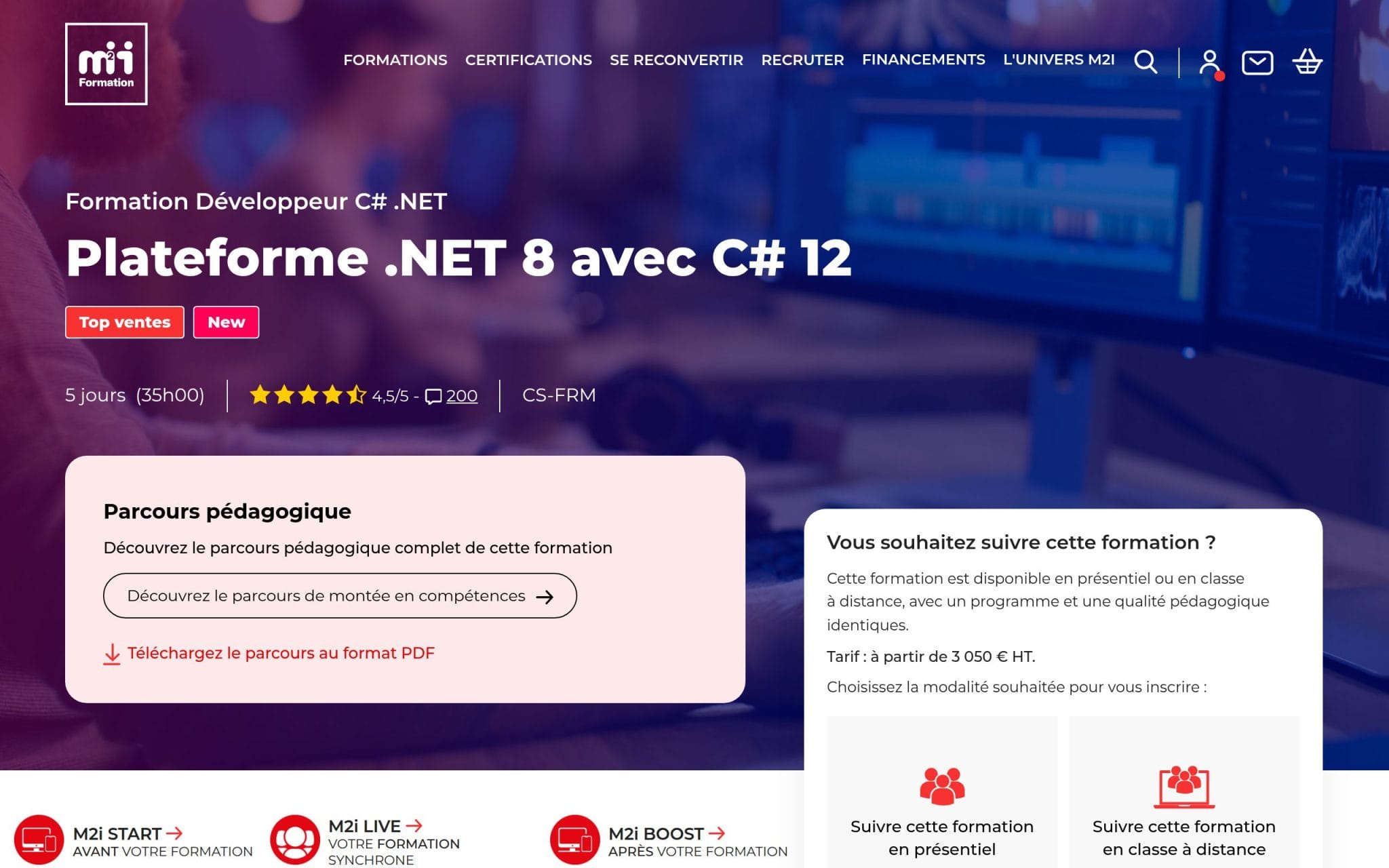 Plateforme .NET 8 avec C# 12 - M2i