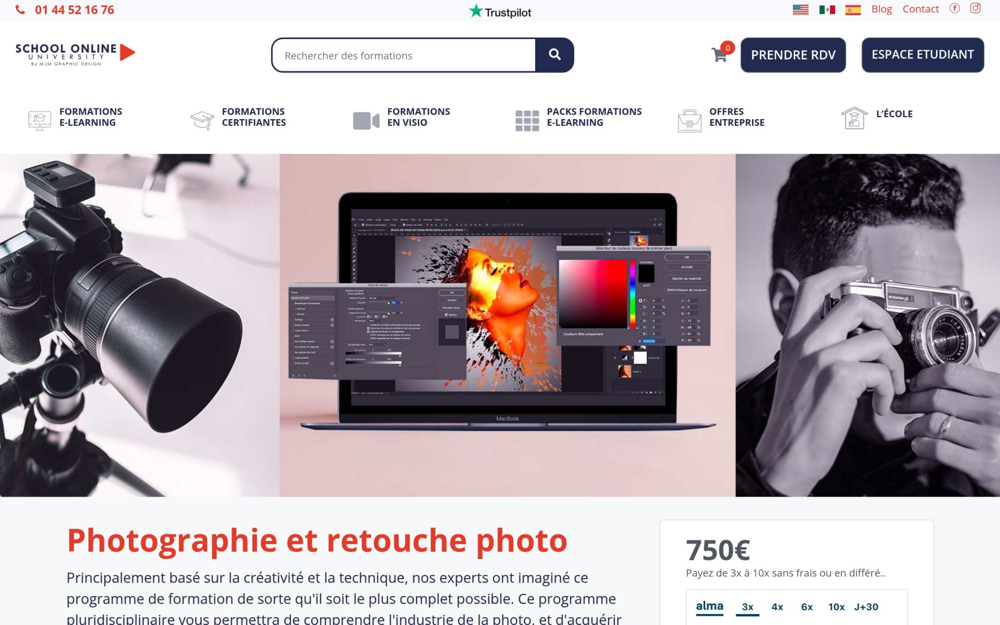 Photographie et retouche photo - School Online University