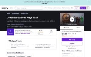 Complete Guide to Maya – Udemy