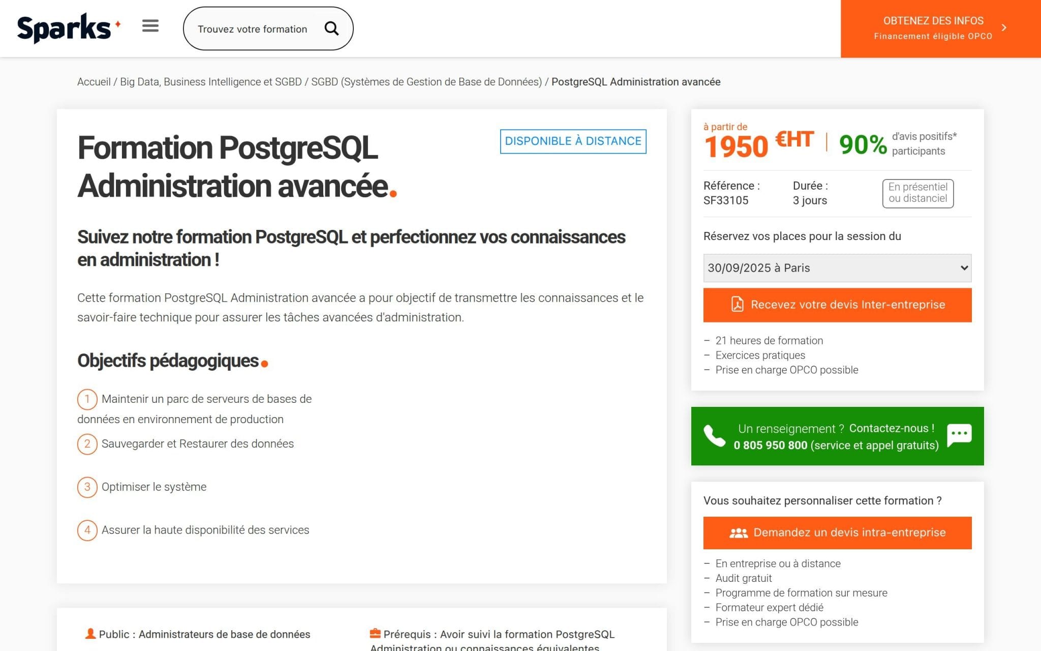 Formation PostgreSQL Administration avancée - Sparks