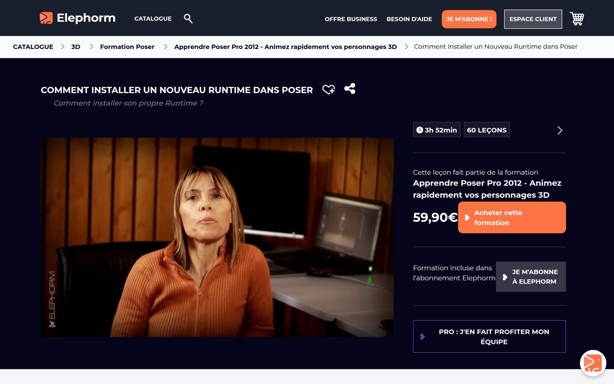Comment Installer un Nouveau Runtime dans Poser - Elephorm