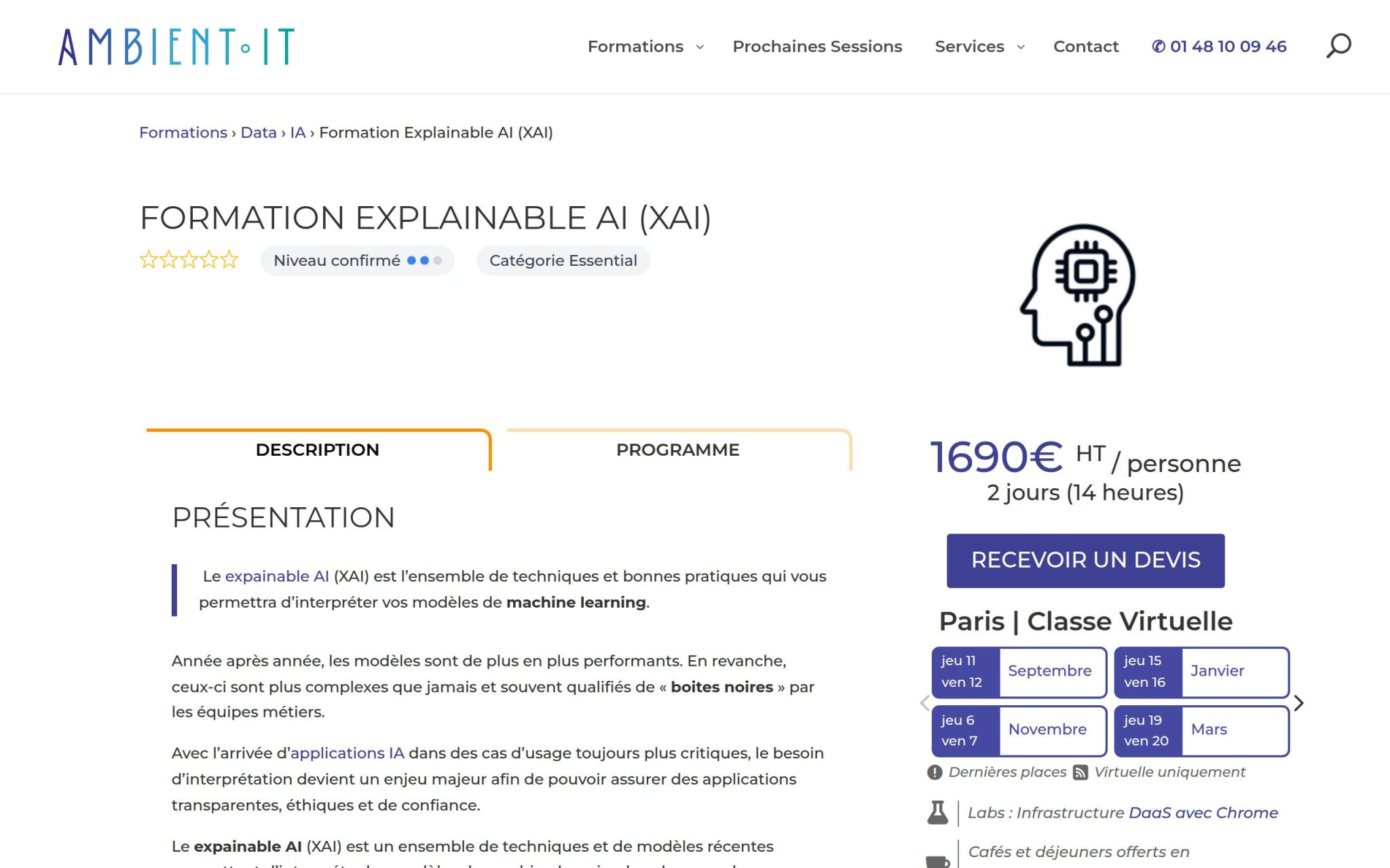 Formation Explainable AI (XAI) - Ambient IT