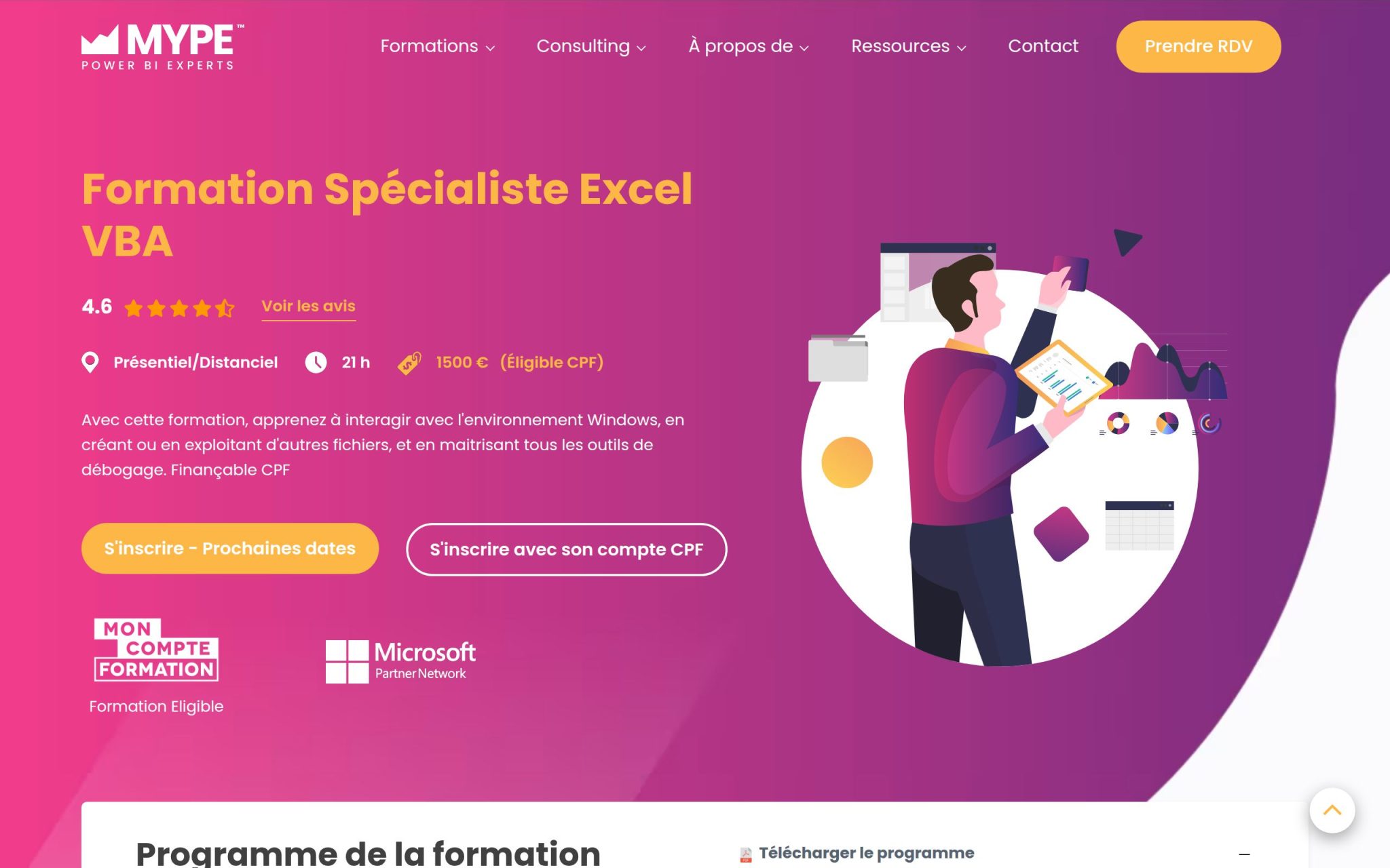 Formation Spécialiste Excel VBA - Mype