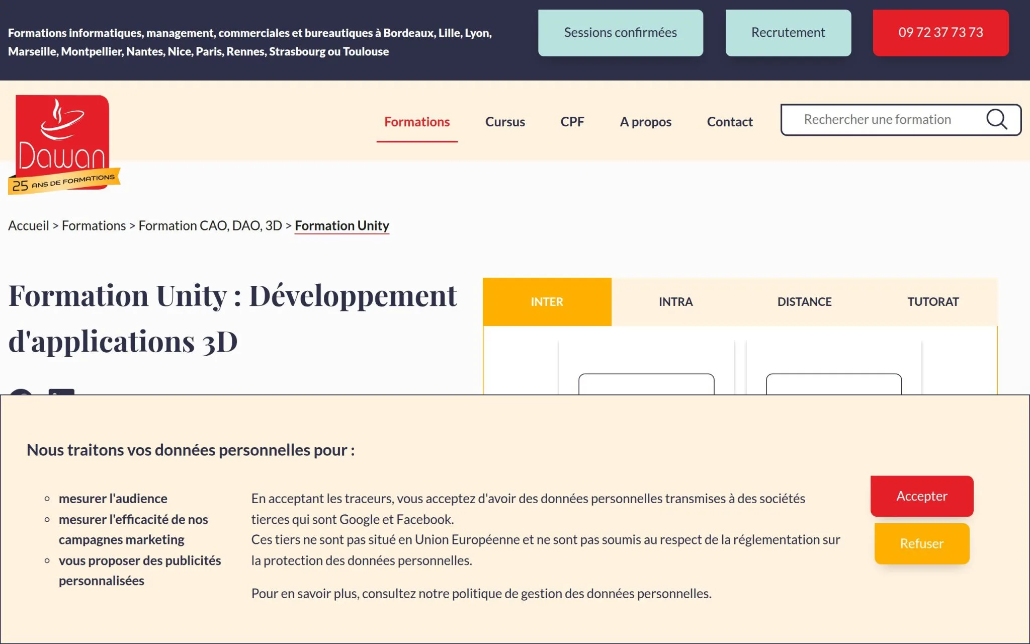 Formation Unity : Développement d'applications 3D - Dawan