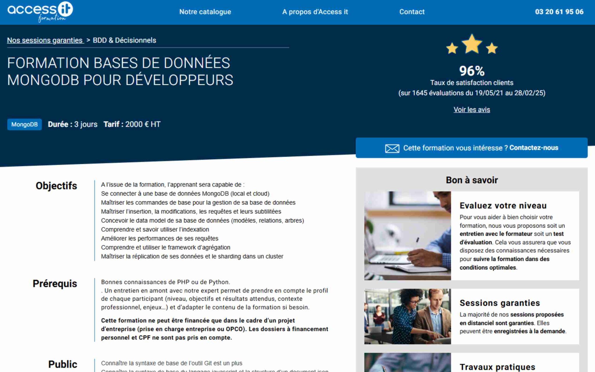 Formation Bases de données MongoDB pour développeurs - Access IT