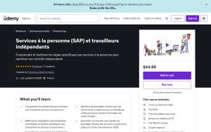 Services à la personne (SAP) et travailleurs indépendants – Udemy