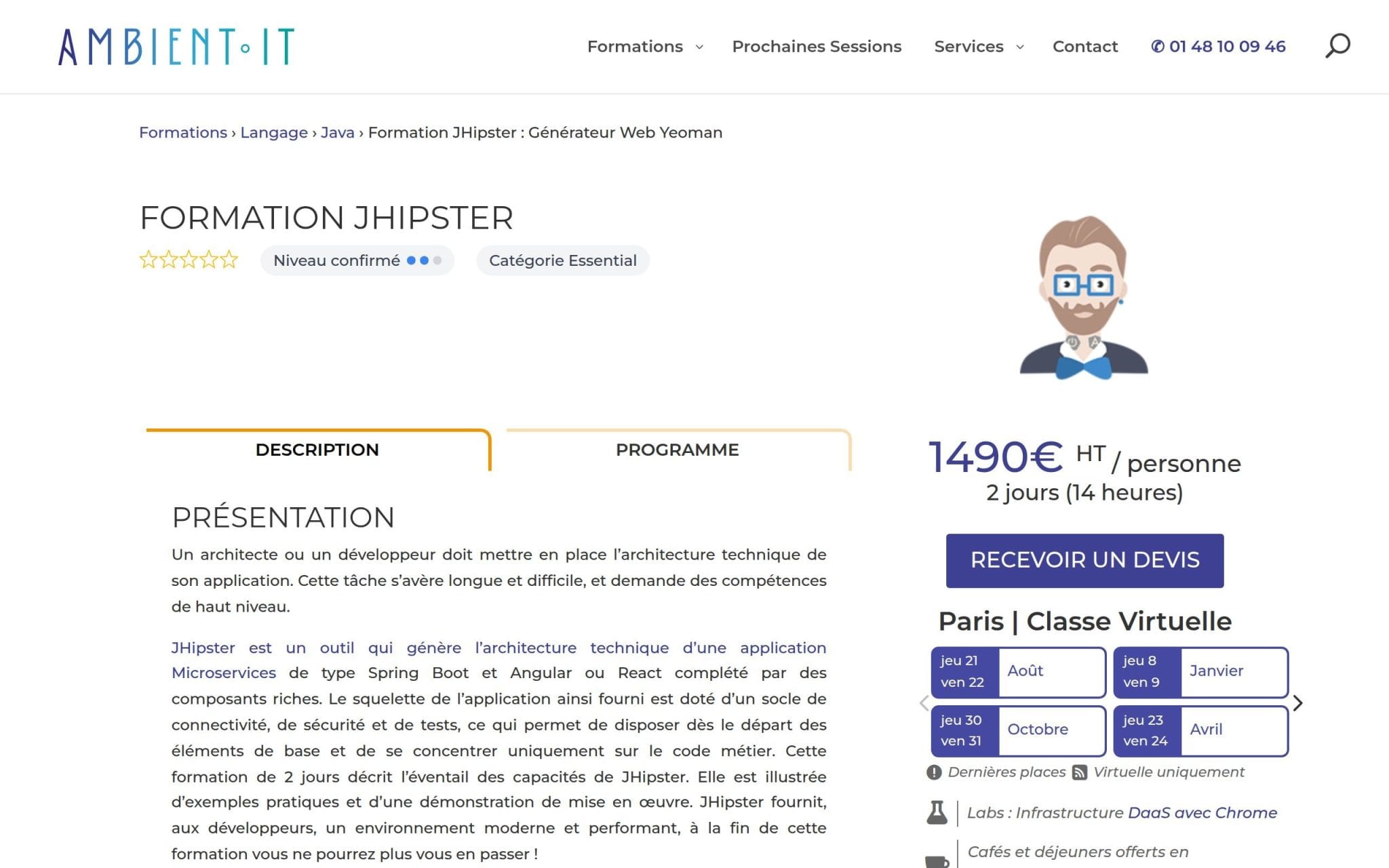 Formation JHipster - Ambient IT
