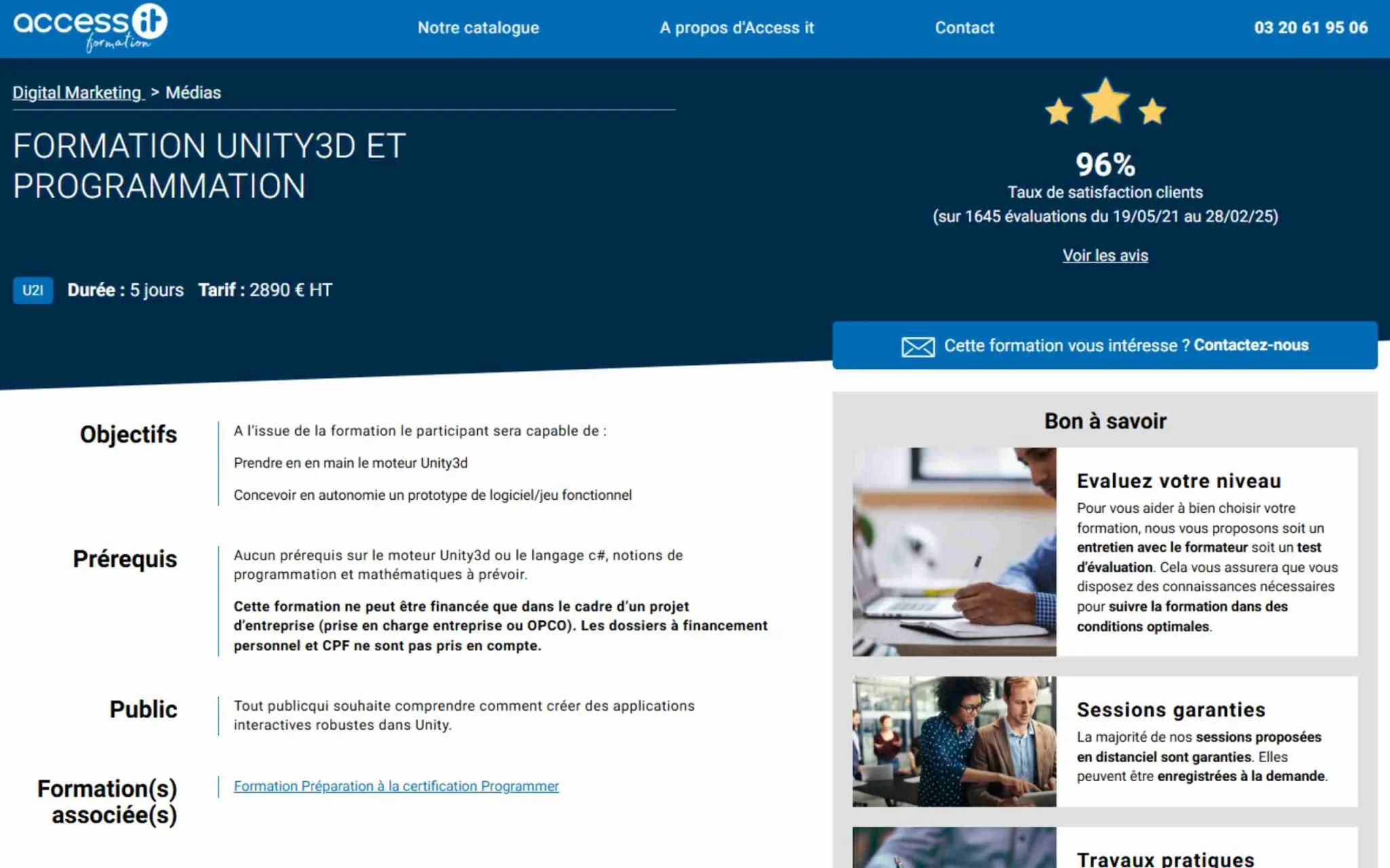 Formation Unity3d et programmation - Access IT