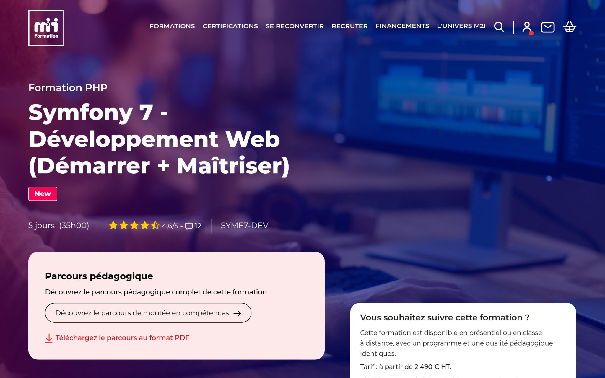Symfony 7 - Développement Web - M2i