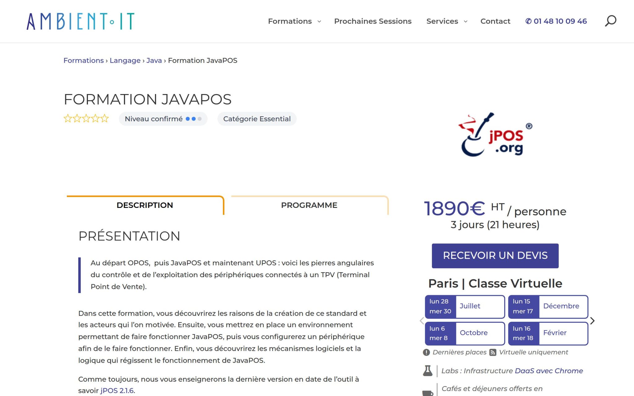 Formation JavaPOS - Ambient IT