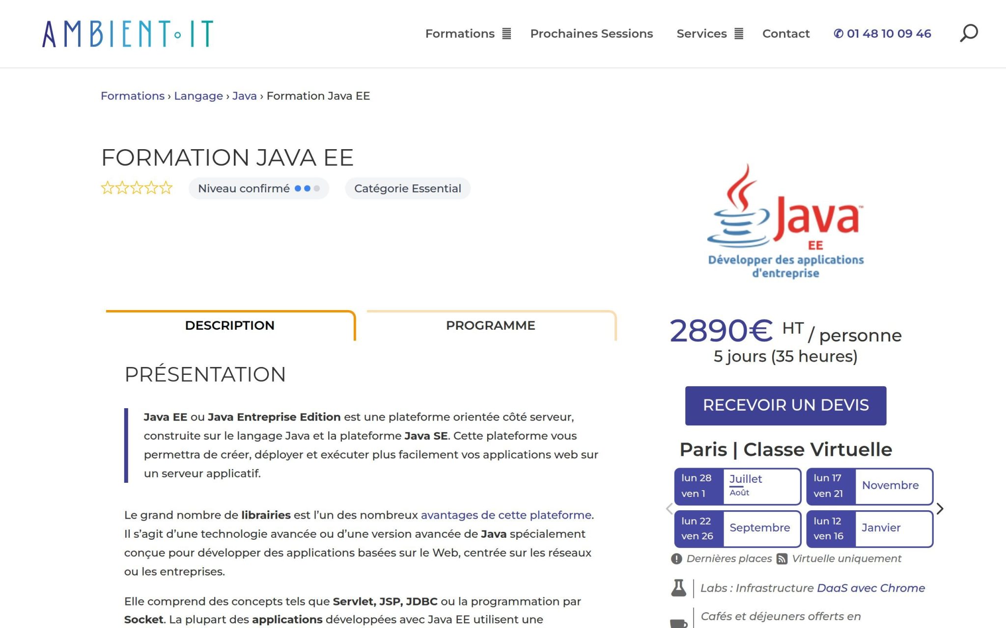 Formation Java EE - Ambient IT
