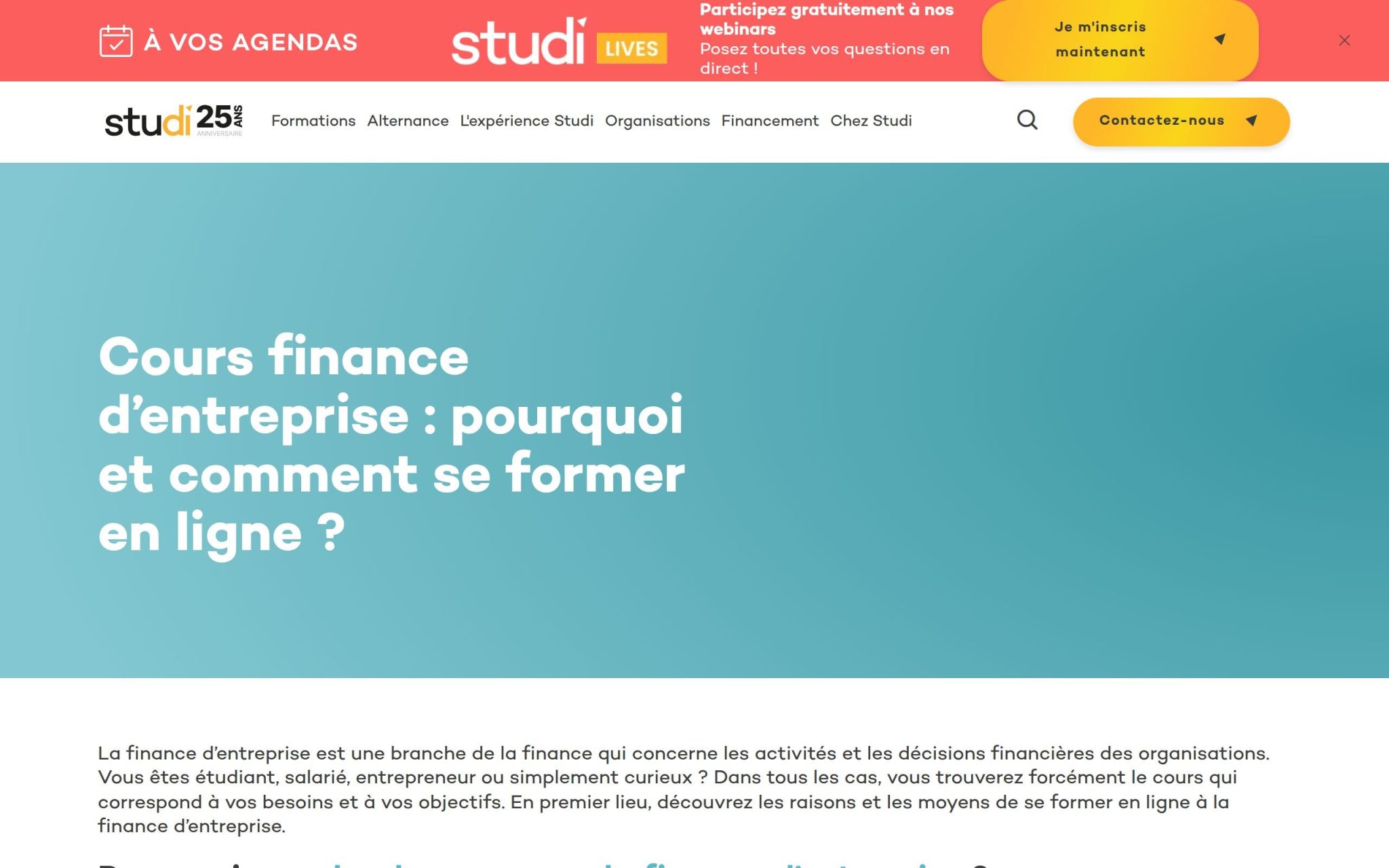 Cours finance d’entreprise : pourquoi et comment se former en ligne ? - Studi