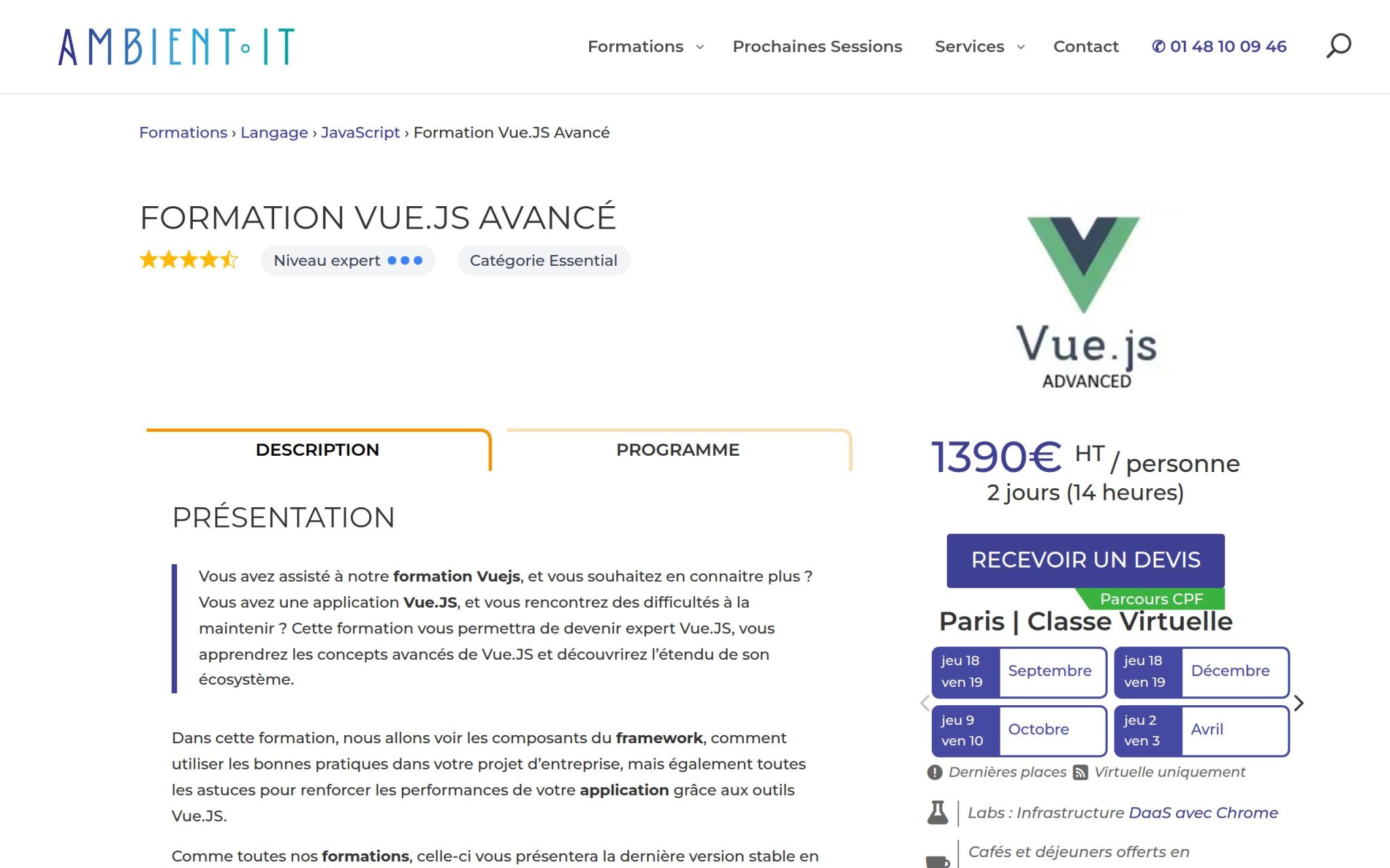 Formation Vue.Js Avancé - Ambient IT