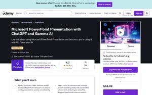 Microsoft PowerPoint Presentation with ChatGPT and Gamma AI - Udemy