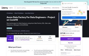 Azure Data Factory For Data Engineers – Project on Covid19 – Udemy