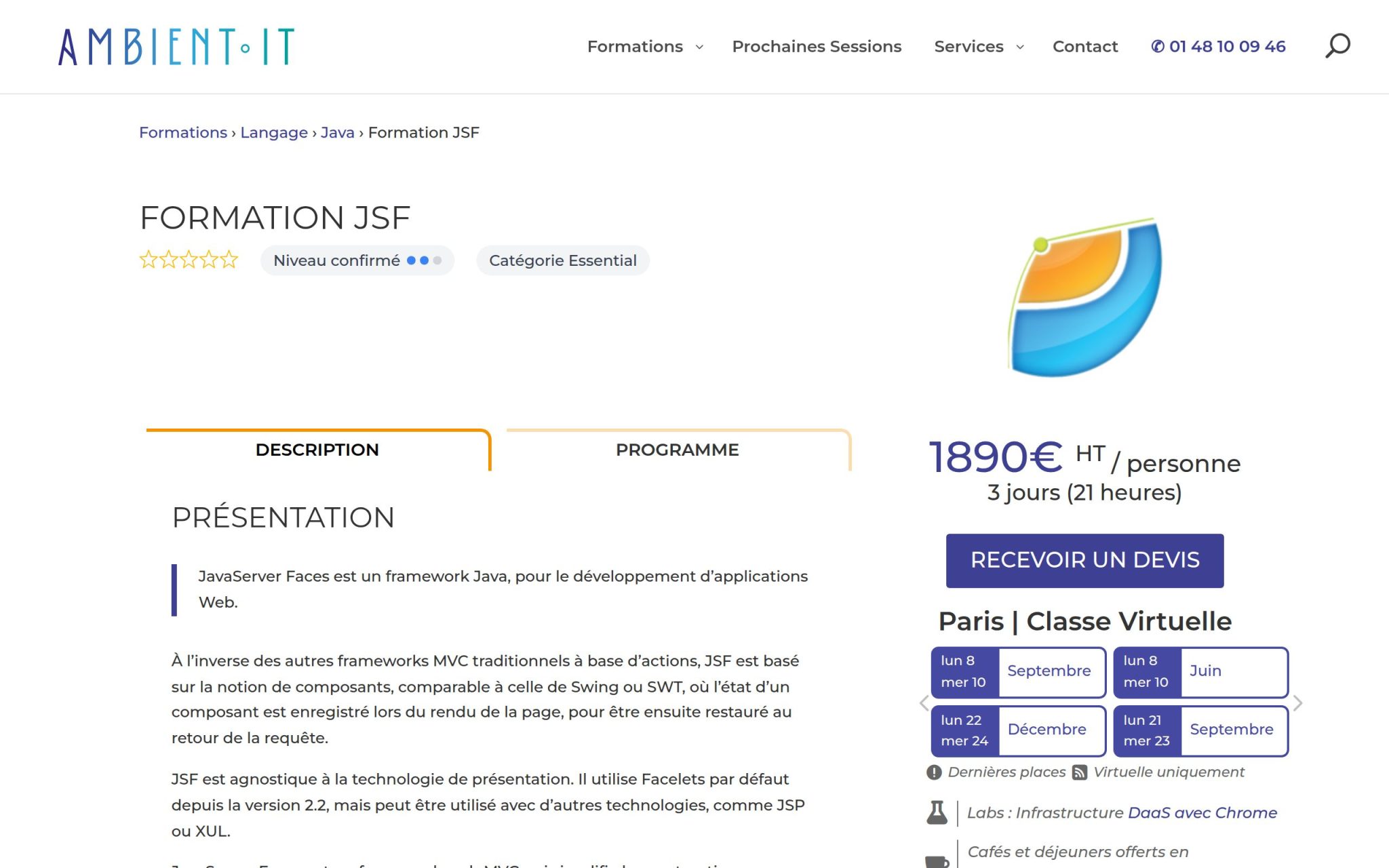 Formation JSF - Ambient IT
