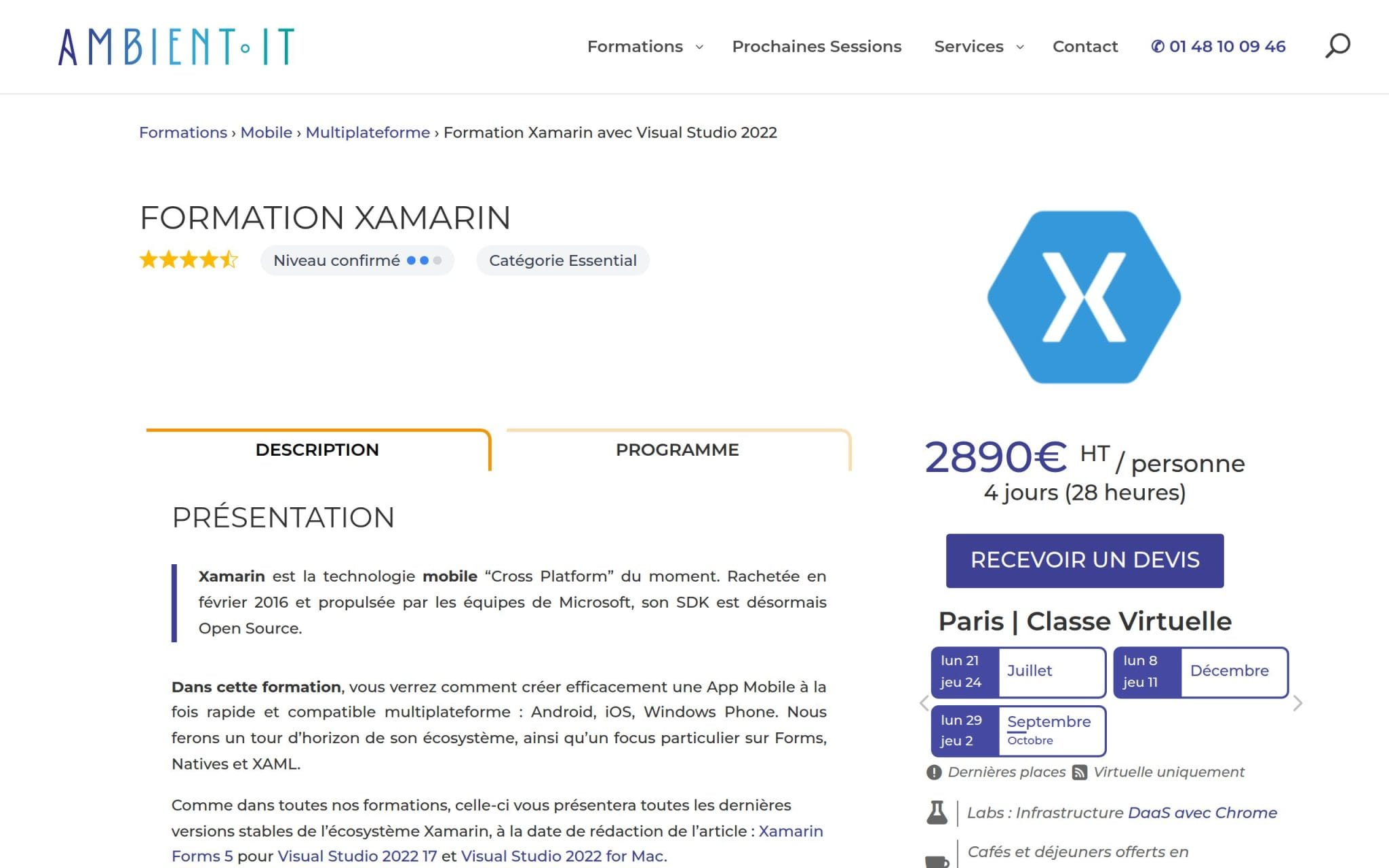 Formation Xamarin - Ambient IT