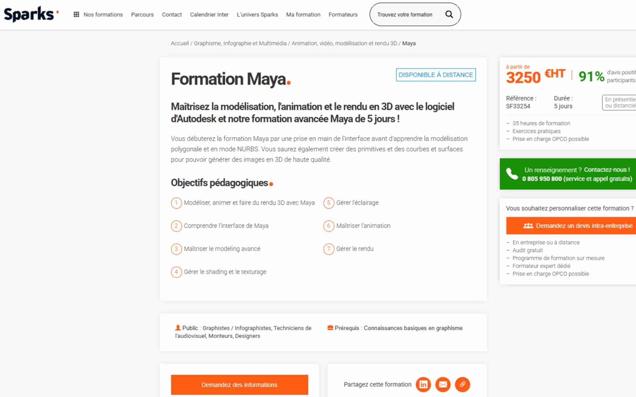 Formation Maya - Sparks