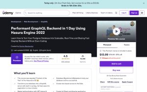 Performant GraphQL Backend in 1 Day Using Hasura Engine – Udemy