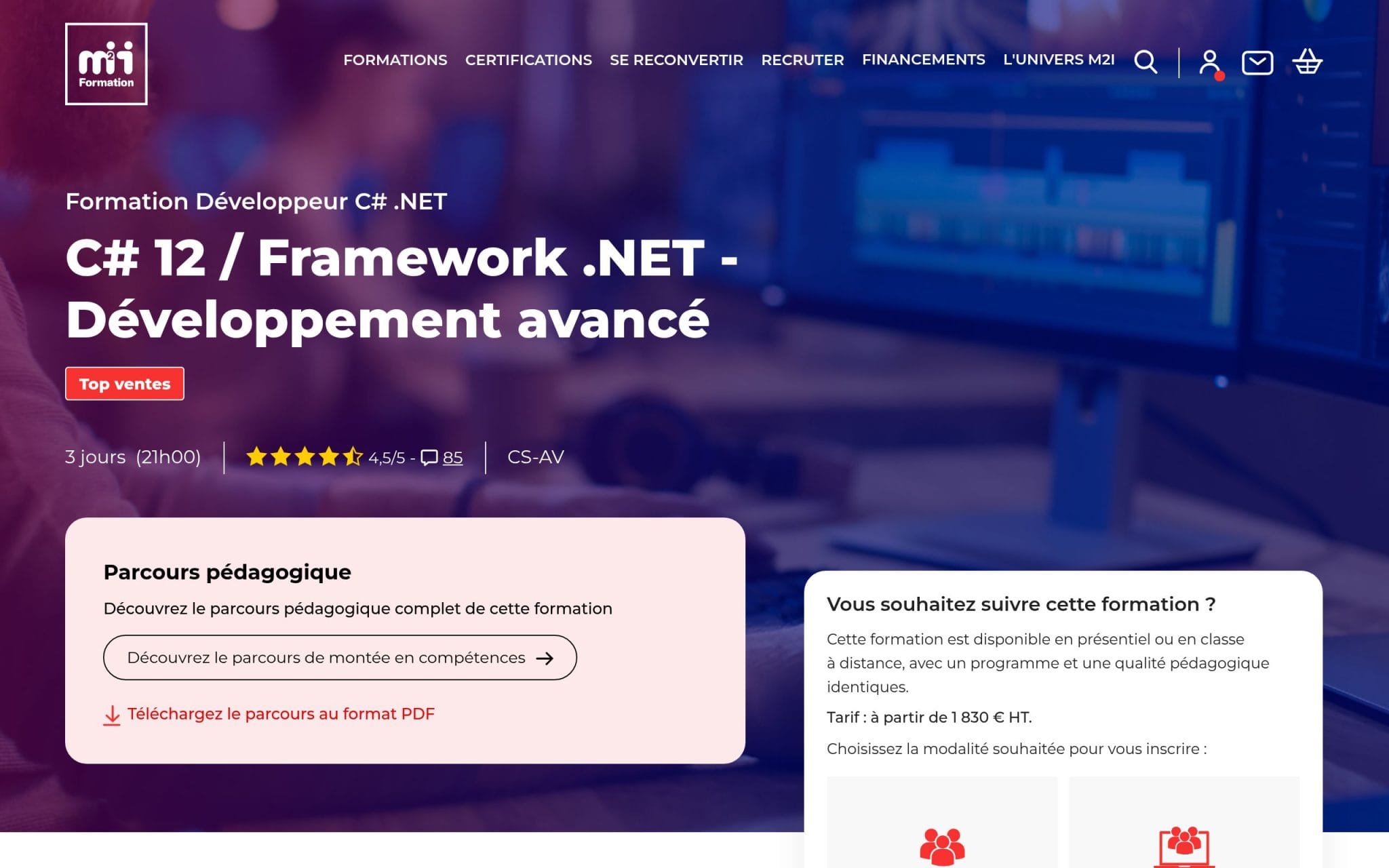 C# 12 / Framework .NET - Développement avancé - M2i