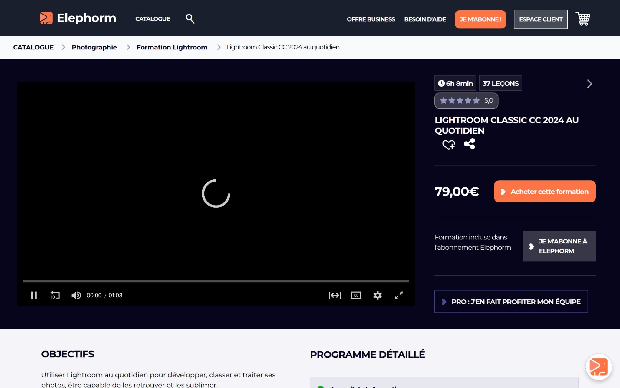 Lightroom Classic CC 2024 au quotidien - Elephorm