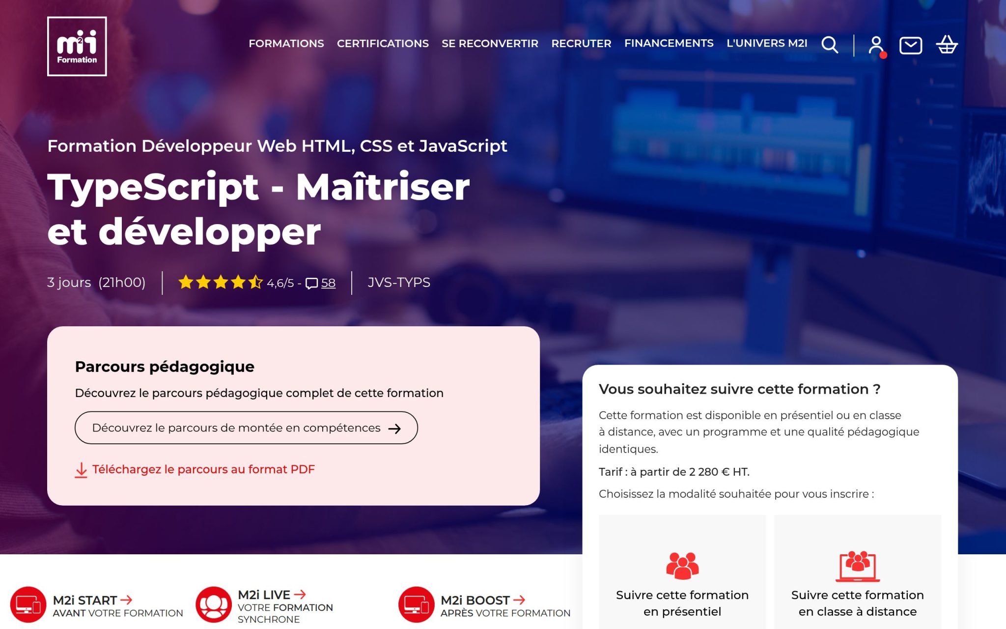 TypeScript - Maßtriser et développer - M2i