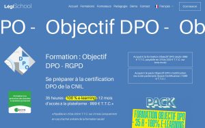 Formation : Objectif DPO – RGPD  – LégiSchool