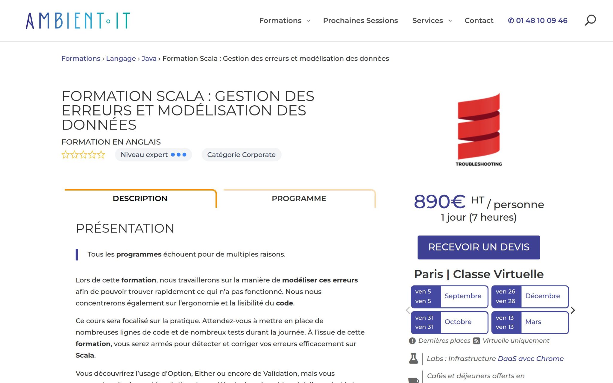 Formation Scala : Gestion des erreurs et modélisation des données - Ambient IT