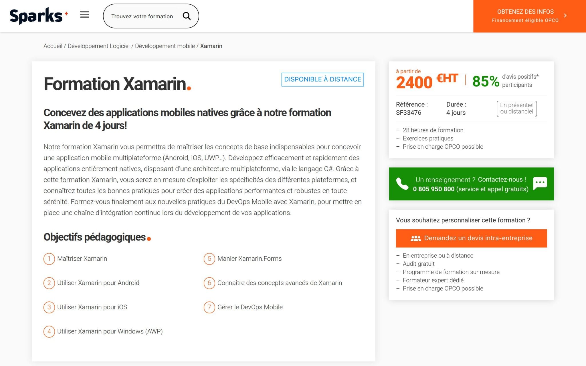 Formation Xamarin - Sparks