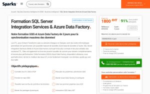 Formation SQL Server Integration Services & Azure Data Factory – Sparks