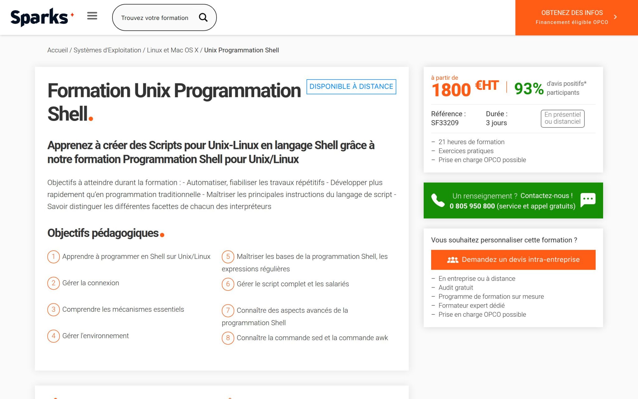 Formation Unix Programmation Shell - Sparks