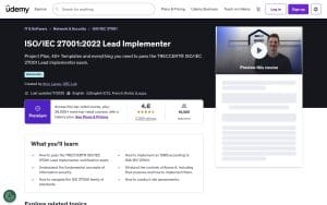 ISO/IEC 27001:2022 Lead Implementer – Udemy