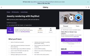 Jewelry rendering with KeyShot – Udemy