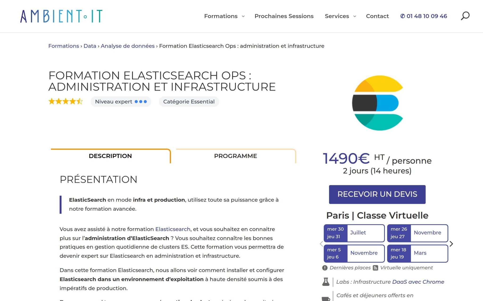 Formation ElasticSearch Ops : administration et infrastructure - Ambient IT
