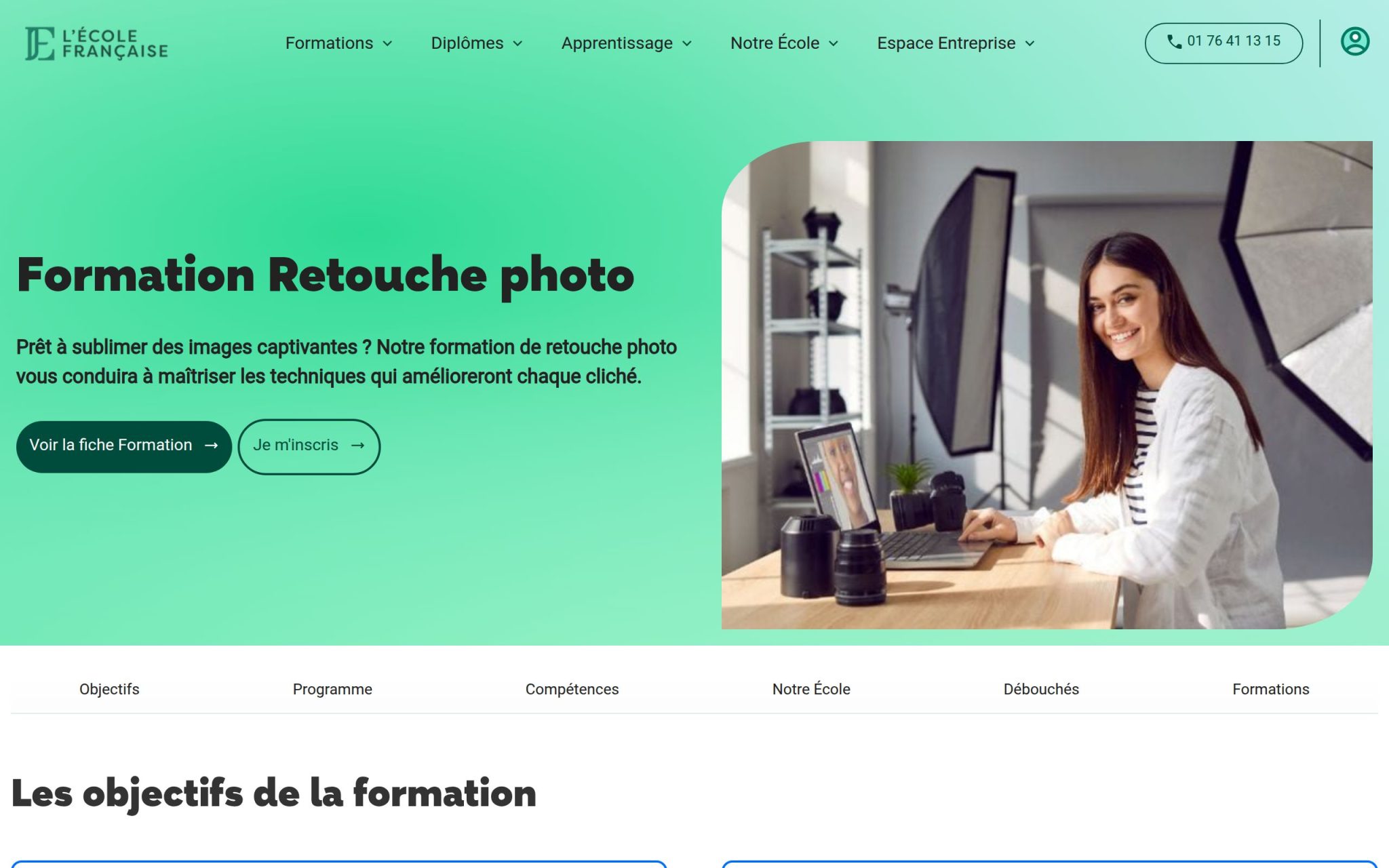 Formation Retouche photo - L'École Française