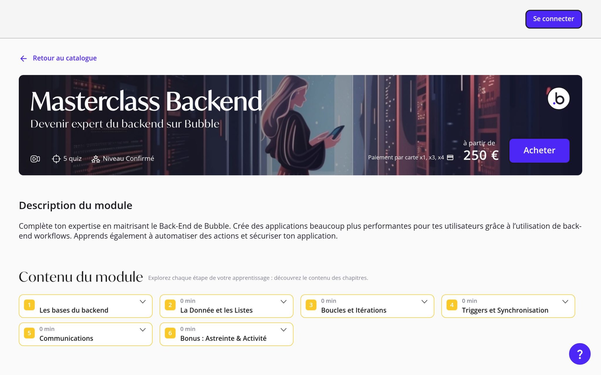 Formation Masterclass Backend - Ottho