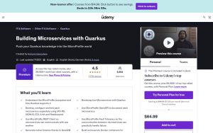 Building Microservices with Quarkus – Udemy