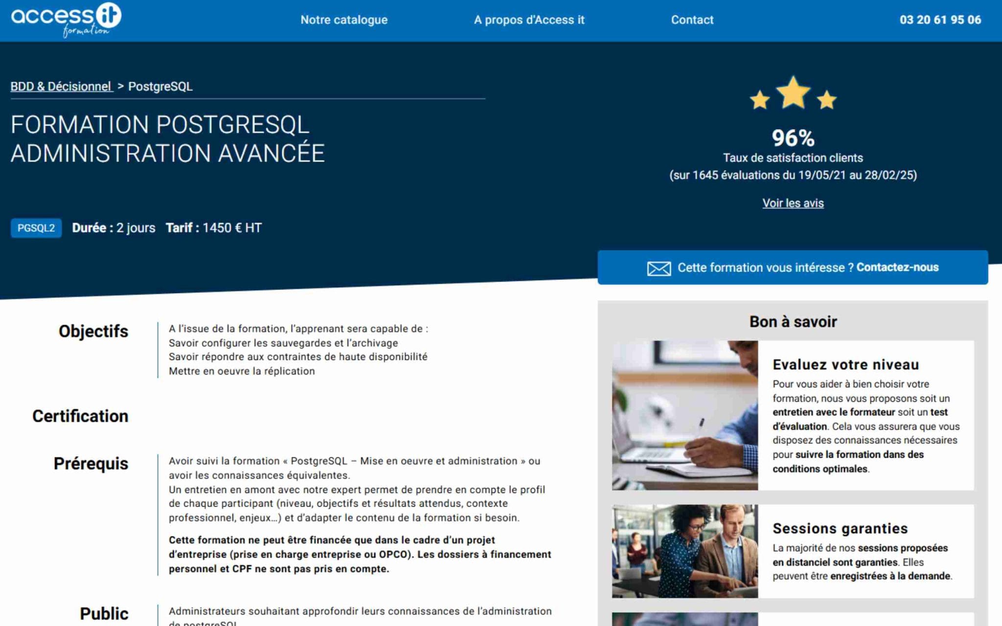 Formation PostgreSQL Administration avancée - Access IT