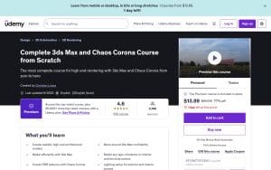 Complete 3ds Max and Chaos Corona Course from Scratch – Udemy