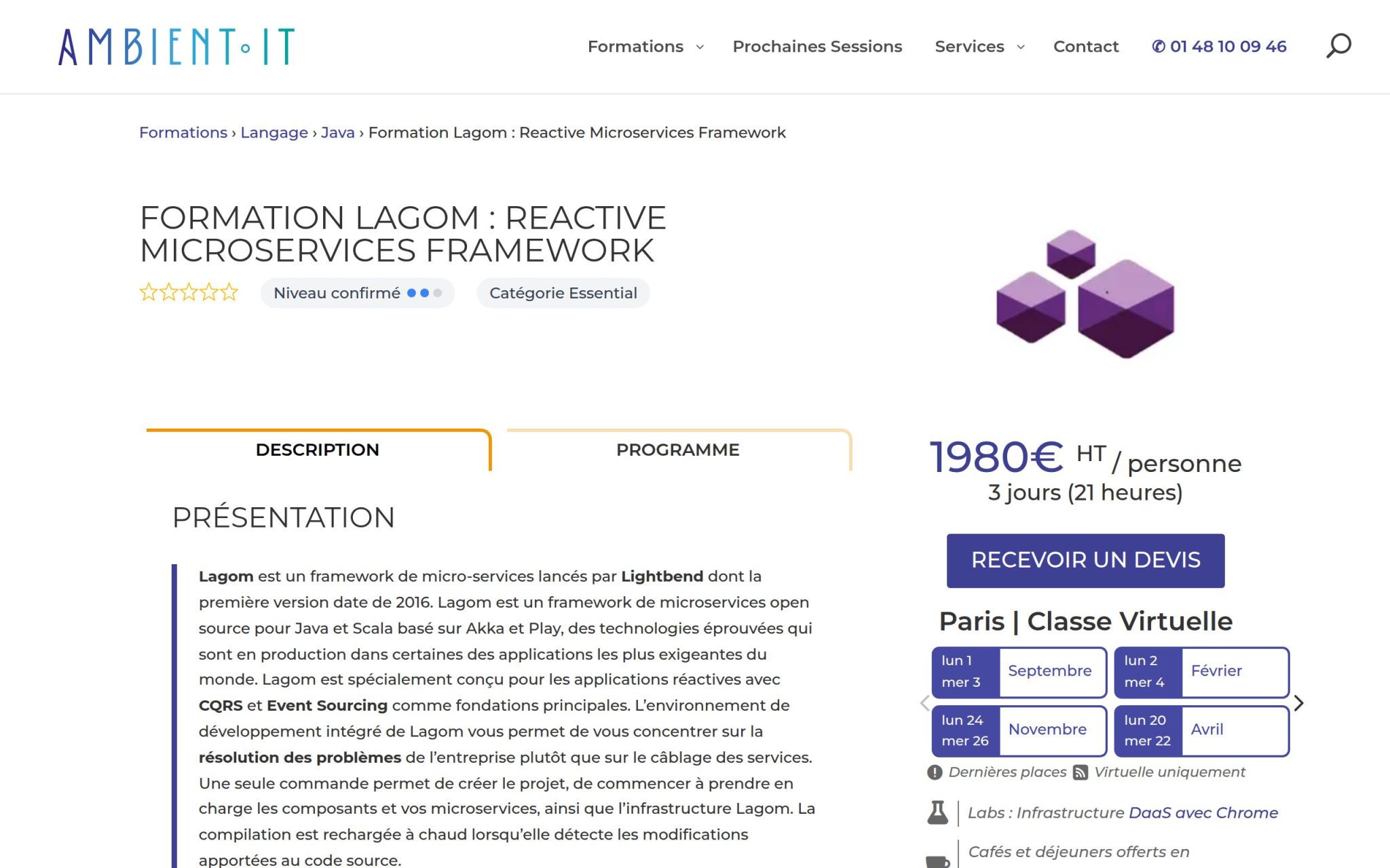 Formation Lagom : Reactive Microservices Framework - Ambient IT