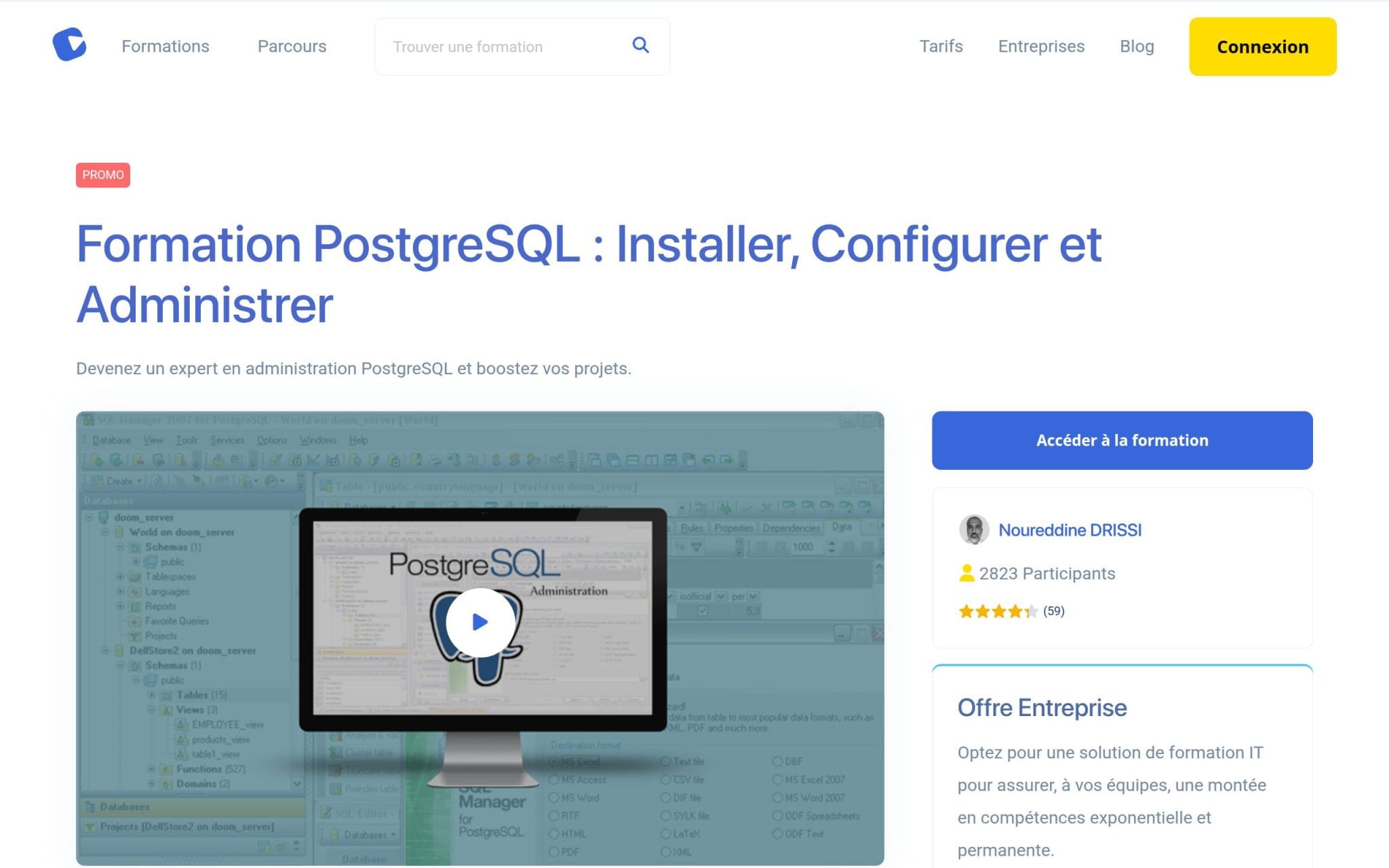 Formation PostgreSQL : Installer, Configurer et Administrer - Alphorm