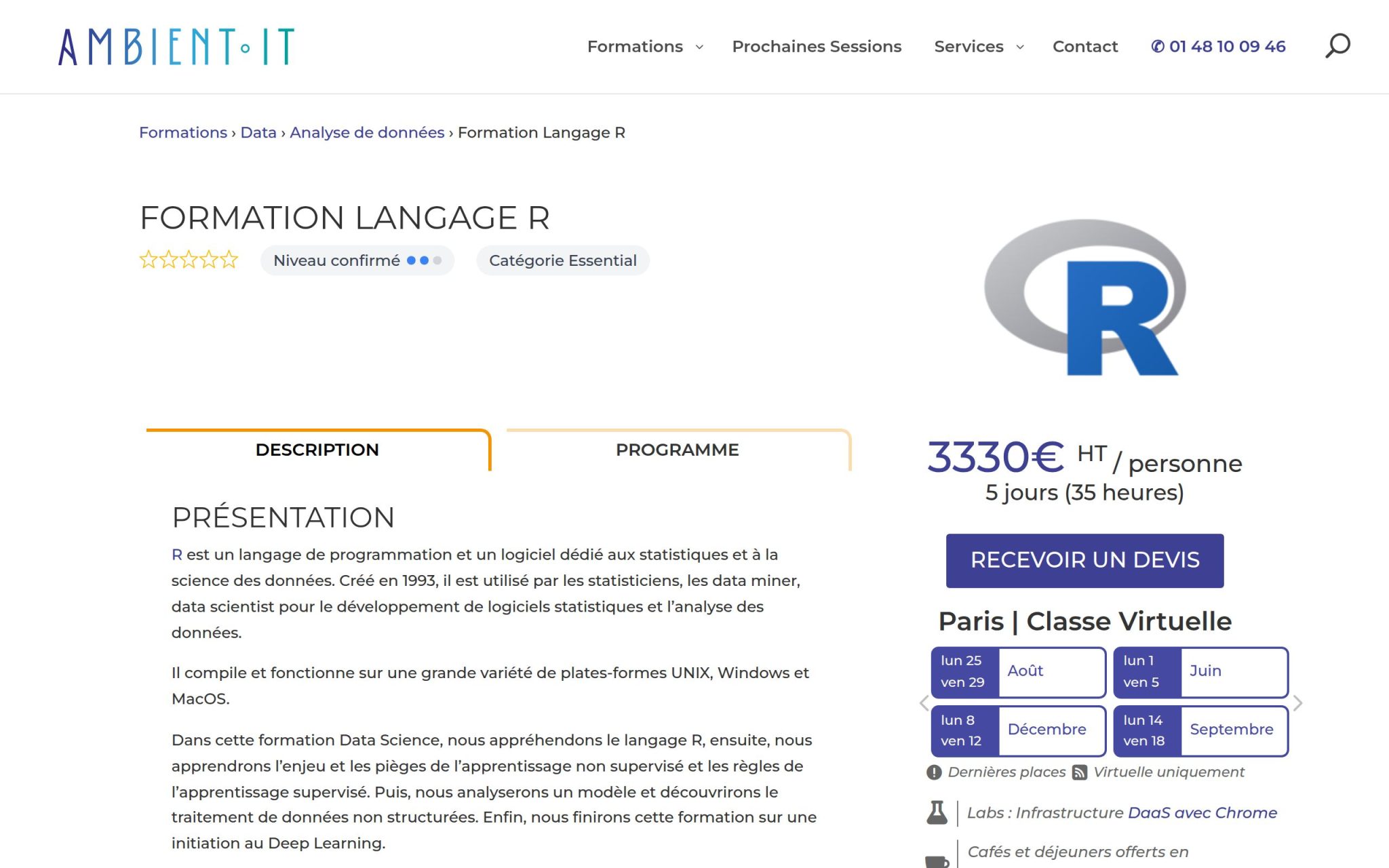 Formation Langage R - Ambient IT