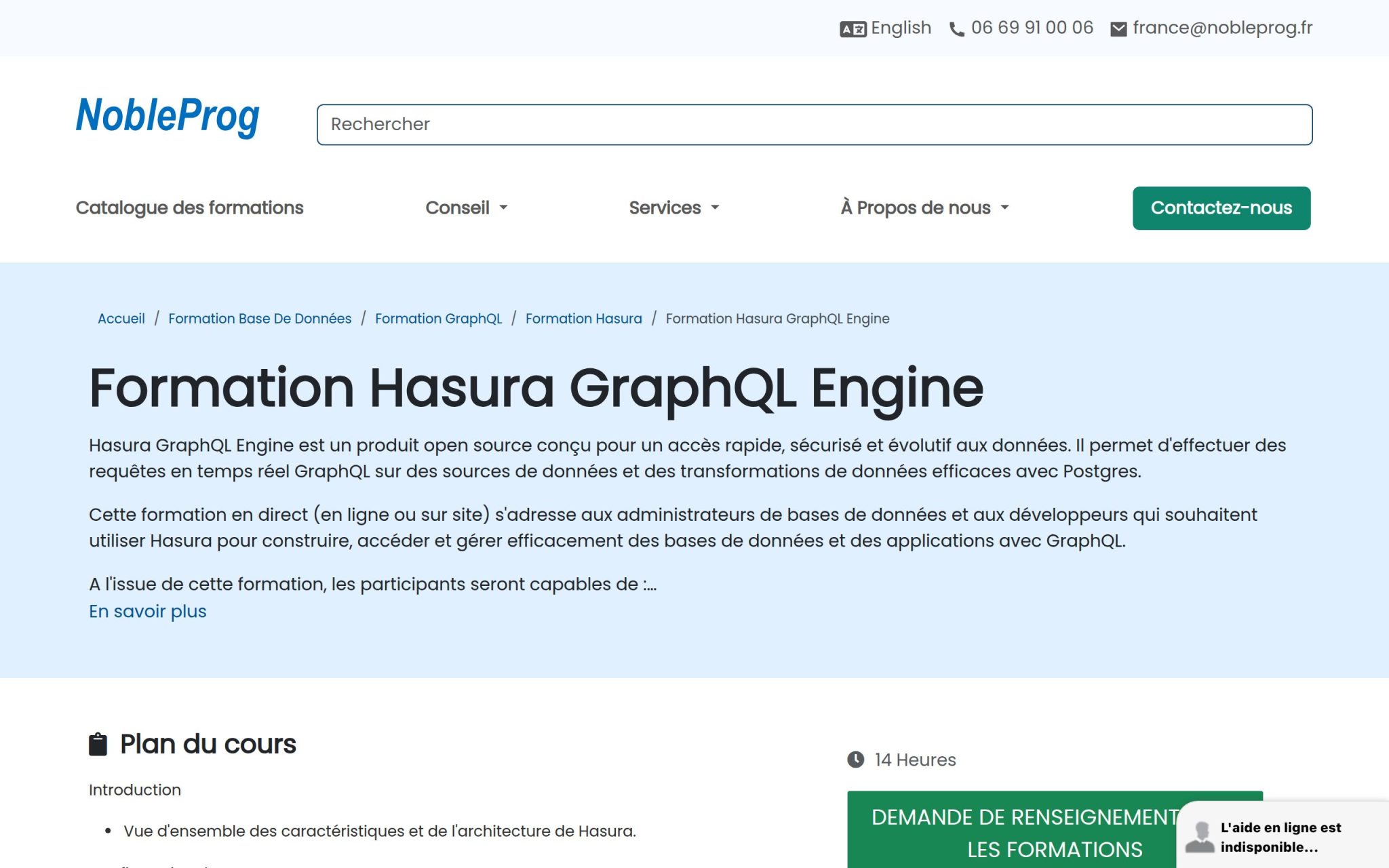 Formation Hasura GraphQL Engine - NobleProg