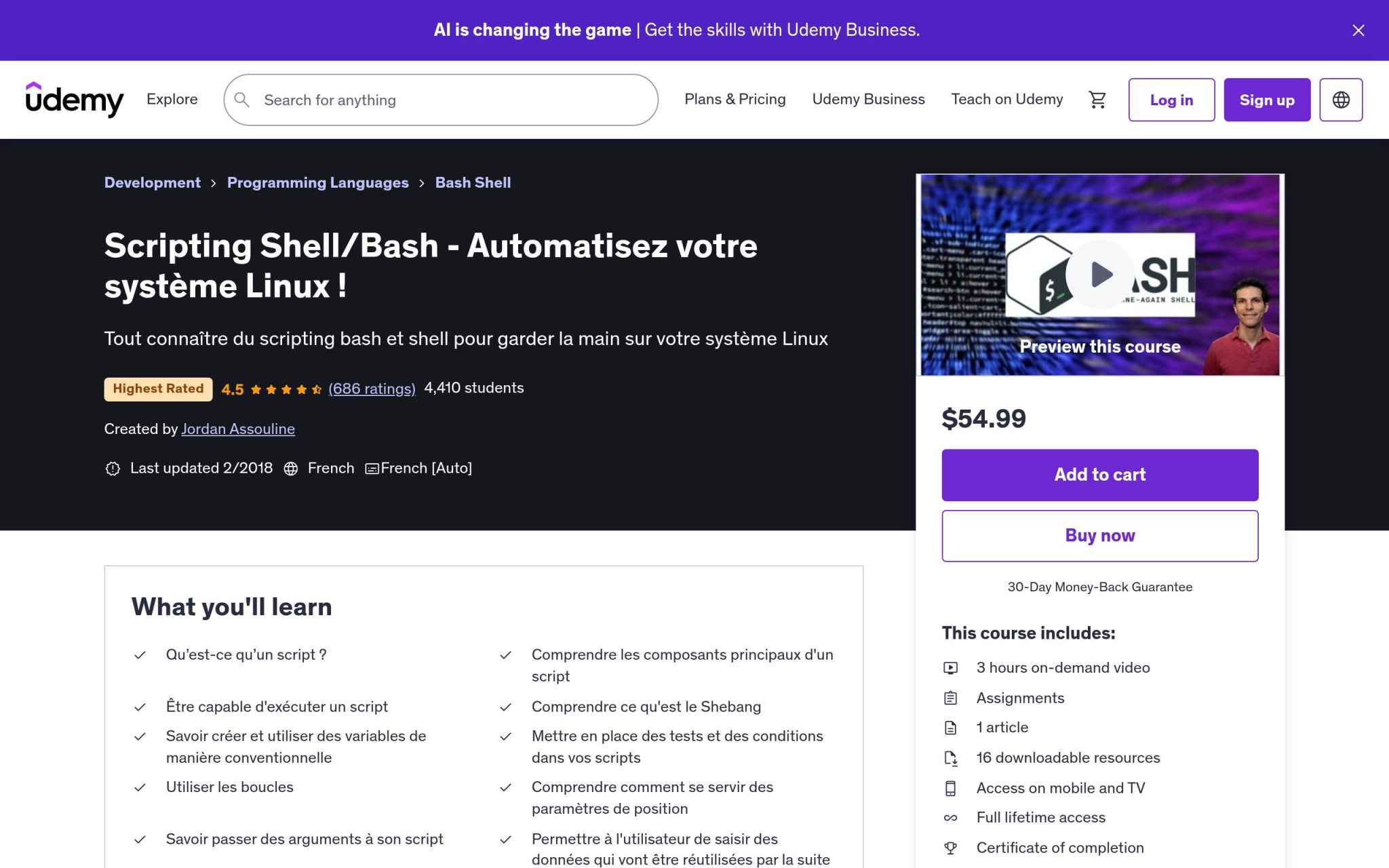 Scripting Shell/Bash - Automatisez votre systĂšme Linux ! - Udemy