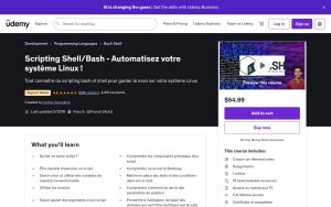 Scripting Shell/Bash – Automatisez votre système Linux ! – Udemy